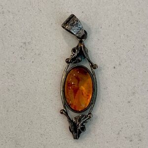 Amber Leaf Pendant